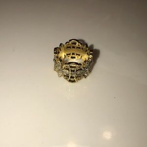 Gold ring with “diamond” accents